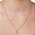 GARGANTILHA FOLHEADO A OURO PINGENTE CHAVE COM ZIRCÔNIAS. MED 50CM ROMMANEL 531886 - Imagem 2