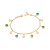 PULSEIRA FOLHEADO A OURO COM CONCHAS E CRISTAIS COLORIDOS. MED 19CM ROMMANEL 552201 - Imagem 1