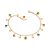 TORNOZELEIRA FOLHEADO A OURO COM CONCHAS E CRISTAIS COLORIDOS.MED 25CM ROMMANEL 552202 - Imagem 1