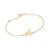 PULSEIRA BORBOLETAS FOLHEADO A OURO. MED 19CM ROMMANEL 552211 - Imagem 1