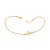 TORNOZELEIRA BORBOLETAS FOLHEADO A OURO. MED 25CM ROMMANEL 552212 - Imagem 1