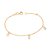 PULSEIRA FOLHEADO A OURO CORAÇÕES DE ZIRCÔNIAS. MED 18CM ROMMANEL 552217 - Imagem 1