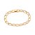 PULSEIRA MASCULINA FOLHEADO A OURO FIO ELO GROUMET LAMINADO. MED 20/21CM ROMMANEL 552204 - Imagem 1