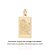 PINGENTE RETANGULAR MASCULINO FOLHEADO A OURO PERSONALIZÁVEL. MED 3,6CM ROMMANEL 542951 - Imagem 1