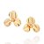 BRINCO FLOR ABAULADA FOLHEADO A OURO. MED 2,50CM ROMMANEL 527361 - Imagem 2