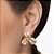 BRINCO FLOR ABAULADA FOLHEADO A OURO. MED 2,50CM ROMMANEL 527361 - Imagem 4