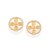 BRINCO BOHO FLOR FOLHEADO A OURO COM ZIRCÔNIAS. MED 1,70CM ROMMANEL 527505 - Imagem 2