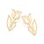 BRINCO FLOR TULIPA FOLHEADO A OURO. MED 4,1CM ROMMANEL 527508 - Imagem 1