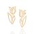 BRINCO FLOR TULIPA FOLHEADO A OURO. MED 4,1CM ROMMANEL 527508 - Imagem 2