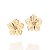 BRINCO BOTÃO FLOR FOLHEADO A OURO. MED 3,30CM ROMMANEL 527509 - Imagem 2