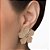 BRINCO BOTÃO FLOR FOLHEADO A OURO. MED 3,30CM ROMMANEL 527509 - Imagem 4