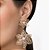 MAXI BRINCO FLORES FOLHEADO A OURO. MED 8,5CM ROMMANEL 527510 - Imagem 3