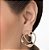 BRINCO AROS ENTRELAÇADOS FOLHEADO A OURO COM ZIRCÔNIAS. MED 3,40CM ROMMANEL 527512 - Imagem 3