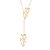 COLAR GRAVATA TULIPAS FOLHEADO A OURO. MED 72CM ROMMANEL 532593 - Imagem 1