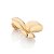 BROCHE FOLHEADO A OURO FLOR ABAULADO. MED 3,7CM ROMMANEL 542866 - Imagem 1