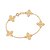 PULSEIRA FLORES FOLHEADO A OURO. MED 18CM ROMMANEL 552208 - Imagem 1