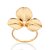 ANEL SKINNY COM FLOR ABAULADA FOLHEADO A OURO ROMMANEL 513497 - Imagem 2
