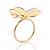 ANEL SKINNY COM FLOR ABAULADA FOLHEADO A OURO ROMMANEL 513497 - Imagem 1