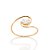 ANEL SKINNY FOLHEADO A OURO ARO ENTRELAÇADO COM ZIRCÔNIAS ROMMANEL 513587 - Imagem 2