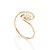 ANEL SKINNY FOLHEADO A OURO ARO ENTRELAÇADO COM ZIRCÔNIAS ROMMANEL 513587 - Imagem 1