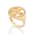 ANEL BOHO COM FLOR FOLHEADO A OURO COM ZIRCÔNIAS ROMMANEL 513590 - Imagem 1