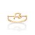 ANEL SKINNY FÉ FOLHEADO A OURO COM ZIRCÔNIAS ROMMANEL 513557 - Imagem 2