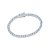 PULSEIRA RIVIERA PRATA 925 COM ZIRCÔNIAS AZUL CLARO. MED 16CM ROMMANEL 850093 - Imagem 1