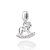 BERLOQUE PRATA 925 CAVALO DE BALANÇO COM ZIRCÔNIAS ROSA CLARO. MED 2,1CM ROMMANEL 840236 - Imagem 1