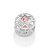 BERLOQUE PASSANTE PRATA 925 CORAÇÕES COM ZIRCÔNIAS ROSA CLARO. MED 1,1CM ROMMANEL 840259 - Imagem 1