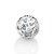 BERLOQUE PASSANTE PRATA 925 BOLA COM ZIRCÔNIAS AZUL CLARO. MED 1,1CM ROMMANEL 840264 - Imagem 1