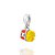BERLOQUE BATATA FRITA PRATA 925 COM RESINA COLORIDO. MED 1,8CM ROMMANEL 840272 - Imagem 1