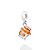 BERLOQUE POTE DE MEL PRATA 925 COM RESINA LARANJA. MED 2CM ROMMANEL 840284 - Imagem 1