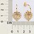 ARGOLA FOLHEADO A OURO CORAÇÃO E CRUZ COM ZIRCÔNIAS. MED 3,4CM ROMMANEL 527448 - Imagem 3