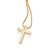 PINGENTE FOLHEADO A OURO CRUZ COM ZIRCÔNIAS. MED 2,5CM ROMMANEL 542915 - Imagem 2