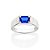 ANEL MASCULINO PRATA 925 COM CRISTAL OCTOGONAL AZUL ESCURO ROMMANEL 810280 - Imagem 1