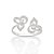 ANEL AJUSTÁVEL PRATA 925 FLORES COM ZIRCÔNIAS ROMMANEL 810317 - Imagem 1