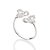 ANEL AJUSTÁVEL PRATA 925 FLORES COM ZIRCÔNIAS ROMMANEL 810317 - Imagem 2