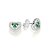 BRINCO PRATA 925 CORAÇÃO ZIRCÔNIAS BRANCO COM VERDE. MED 1CM ROMMANEL 820256 - Imagem 1