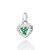 PINGENTE PRATA 925 CORAÇÃO ZIRCÔNIAS BRANCO COM VERDE. MED 1,5CM ROMMANEL 840228 - Imagem 1