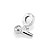 BERLOQUE PRATA 925 MICROFONE COM ZIRCÔNIAS. MED 1,5CM ROMMANEL 840223 - Imagem 1