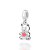 BERLOQUE PRATA 925 URSO COM CORAÇÃO DE RESINA ROSA. MED 2,2CM ROMMANEL 840249 - Imagem 1