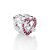 BERLOQUE PASSANTE PRATA 925 CORAÇÃO COM FLECHA E ZIRCÔNIAS ROSA ESCURO. MED 1,1CM ROMMANEL 840237 - Imagem 1