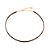 GARGANTILHA CHOKER FOLHEADO A OURO DE COURO SINTÉTICO 42CM ROMMANEL 532617 - Imagem 1
