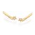 EAR CUFF FOLHEADO A OURO VARINHA DE CONDÃO COM ZIRCÔNIAS. MED 2,1CM ROMMANEL 527537 - Imagem 2