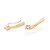 EAR CUFF FOLHEADO A OURO VARINHA DE CONDÃO COM ZIRCÔNIAS. MED 2,1CM ROMMANEL 527537 - Imagem 3