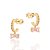 ARGOLA FOLHEADO A OURO LAÇO COM ZIRCÔNIAS. MED 1,5CM ROMMANEL 527536 - Imagem 2