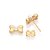 BRINCO INFANTIL FOLHEADO A OURO LAÇO COM PÉROLAS. MED 0,9CM ROMMANEL 527525 - Imagem 1