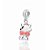 BERLOQUE PRATA 925 GATA MARIE EM 3D COM RESINA COLORIDO. MED 2,7CM ROMMANEL 840276 - Imagem 2