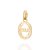 PINGENTE OVAL FOLHEADO A OURO ESCRITO DEUS. MED 2,2CM ROMMANEL 542962 - Imagem 1
