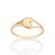 ANEL SKINNY FOLHEADO A OURO CORAÇÃO COM ZIRCÔNIAS ROMMANEL 513606 - Imagem 1
